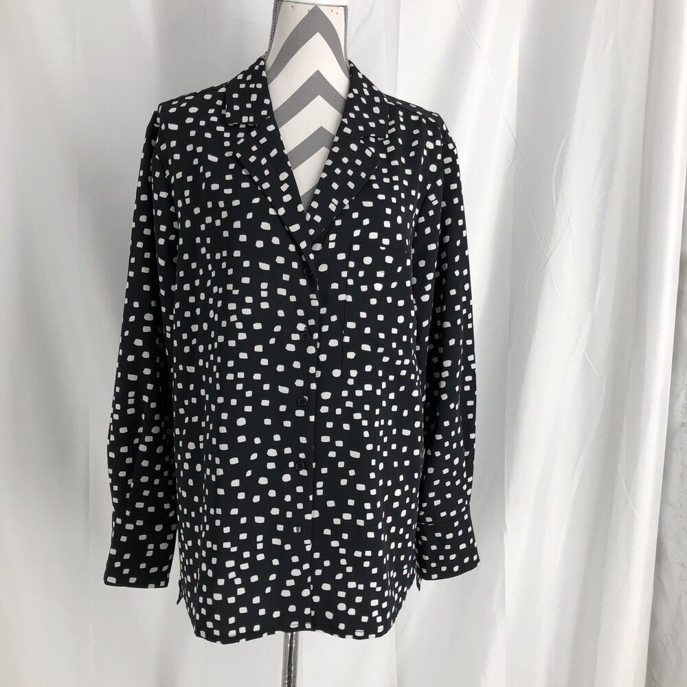 New Sanctuary Womens Long Sleeve Button Up Polyester Blouse Size XL